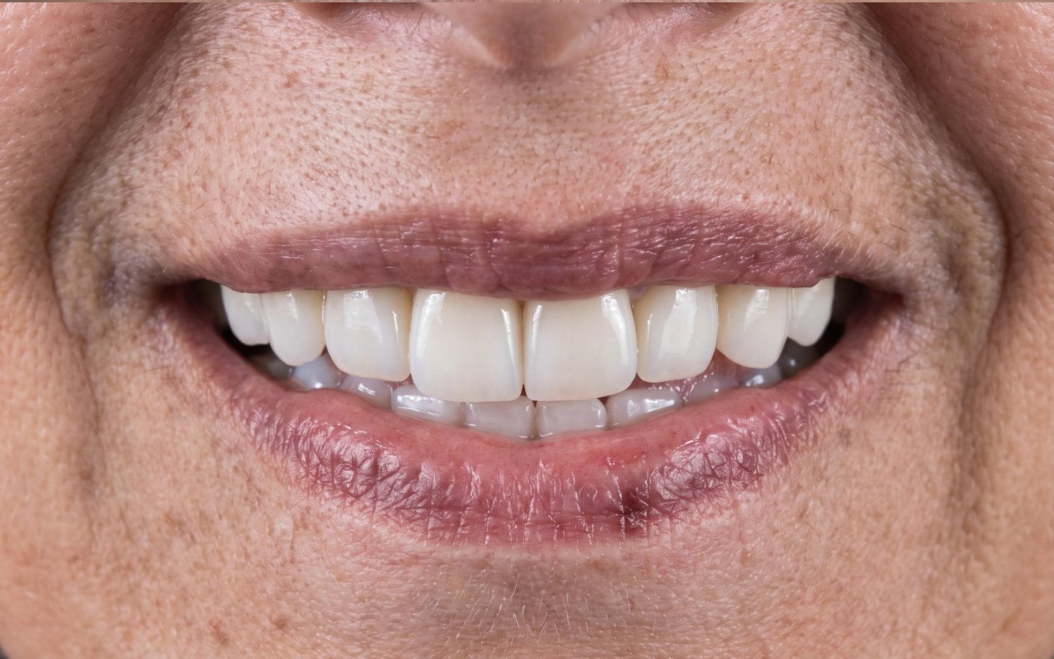 Sonrisa de un caso de HYT, después del tratamiento